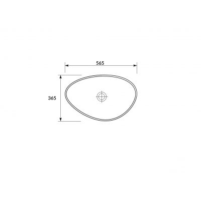 Cersanit Moduo umywalka 56,5x36,5 cm nablatowa asymetryczna biała K116-052