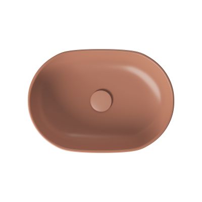 Cersanit Moduo umywalka 50x35,5 cm owalna nablatowa ceglasty mat K116-131