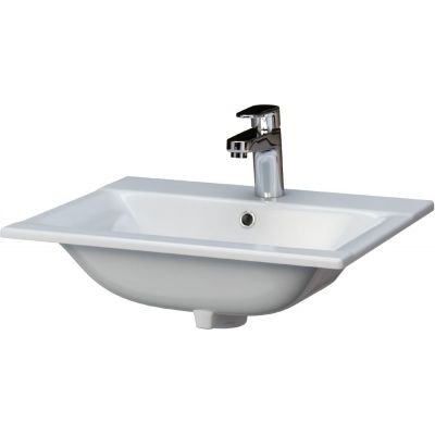 Zestaw Cersanit Ontario umywalka 60x45 cm prostokątna z szafką wiszącą biała (K669-010 ; S590-042)