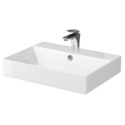 Outlet - Cersanit Inverto umywalka 60x45 cm nablatowa biała K671-005