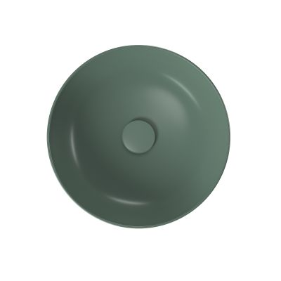 Cersanit Larga umywalka 40x40 cm nablatowa okrągła zielony mat K677-049