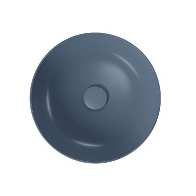 Cersanit Larga umywalka 40x40 cm nablatowa okrągła niebieski mat K677-050