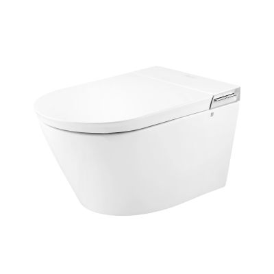 Clean Wave Breeze toaleta myjąca wisząca bez kołnierza ze spłukiwaniem wirowym biała CWB700