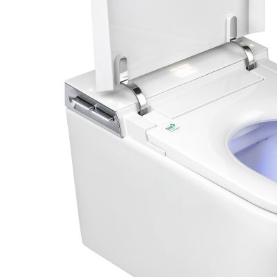 Clean Wave Breeze toaleta myjąca wisząca bez kołnierza ze spłukiwaniem wirowym biała CWB700