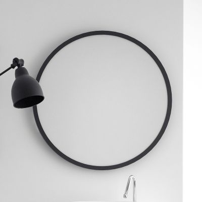 Dubiel Vitrum Ring lustro 60 cm okrągłe czarne