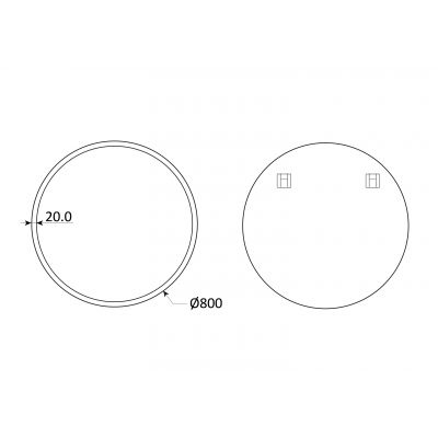 Dubiel Vitrum Ring 2 lustro okrągłe 80 cm złote