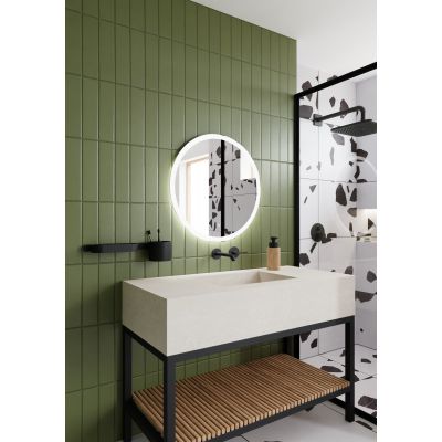Dubiel Vitrum Niva lustro 80x80 cm okrągłe z oświetleniem LED