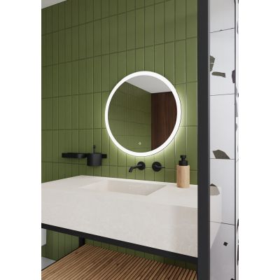 Dubiel Vitrum Niva lustro 70x70 cm okrągłe z oświetleniem LED