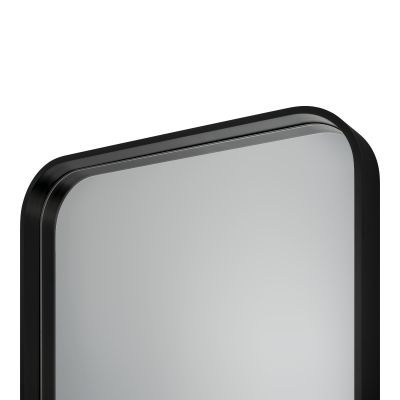 Dubiel Vitrum Rio Black lustro łazienkowe 50x80 cm prostokątne rama czarna