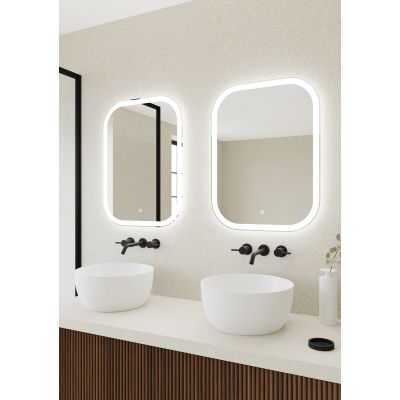 Dubiel Vitrum Indigo lustro 60x80 cm prostokątne z oświetleniem LED