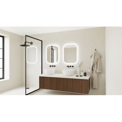 Dubiel Vitrum Indigo lustro 60x80 cm prostokątne z oświetleniem LED