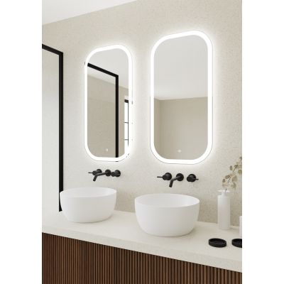 Dubiel Vitrum Indigo lustro 50x100 cm prostokątne z oświetleniem LED