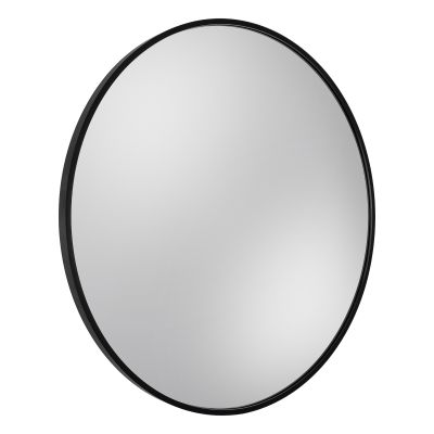 Dubiel Vitrum Zoe lustro 70x70 cm okrągłe z oświetleniem czarny