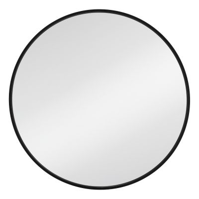 Dubiel Vitrum Zoe lustro 70x70 cm okrągłe z oświetleniem czarny