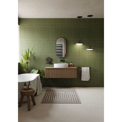 Dubiel Vitrum Loki lustro 40x80 cm owalne z oświetleniem czarny