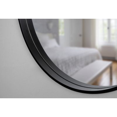 Dubiel Vitrum Oslo lustro 80x80 cm okrągłe rama czarna