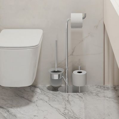 Deante Silia stojak na papier toaletowy ze szczotką WC chrom połysk ADI0732