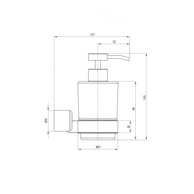 Deante Arnika dozownik do mydła 200 ml szklany ADA_D421