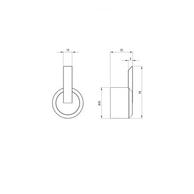 Deante Arnika wieszak na ręcznik czarny ADA_N111