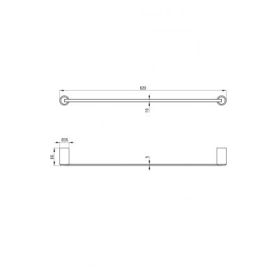 Deante Arnika wieszak na ręcznik złoty ADA_R621