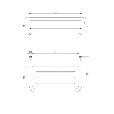Deante Silia koszyk łazienkowy brąz szczotkowany ADI_C551