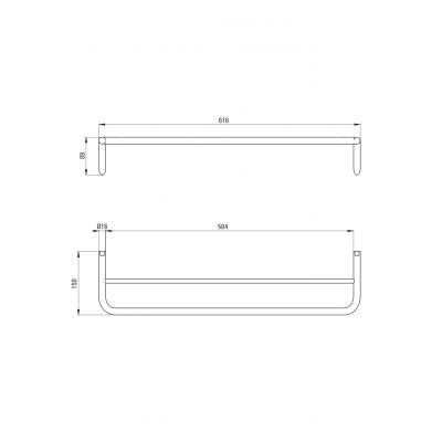Deante Silia wieszak na ręcznik brąz szczotkowany ADI_C631