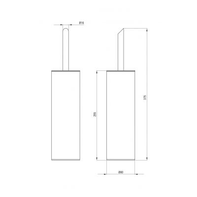 Deante Silia szczotka toaletowa brąz szczotkowany ADI_C712