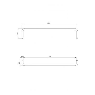 Deante Silia drążek na ręcznik stal ADIF621