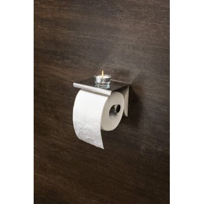 Deante Round uchwyt na papier toaletowy z półką chrom połysk ADR0221