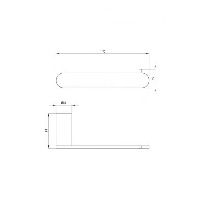 Deante Round uchwyt na papier toaletowy titanium ADR_D211