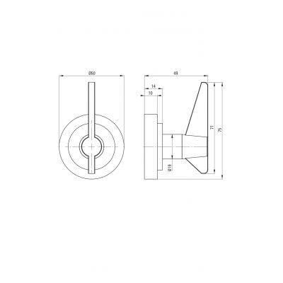 Deante Temisto wieszak na ręcznik chrom ADT_0111