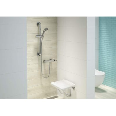 Deante Vital siedzisko prysznicowe dla niepełnosprawnych składane półtransparentne NIV051D