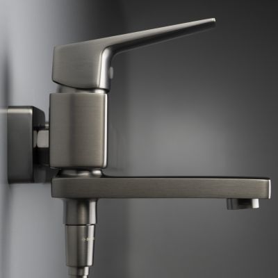 Deante Blur bateria wannowo-prysznicowa ścienna titanium BQL_D12M