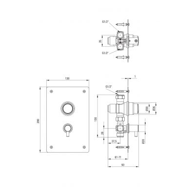 Deante Press bateria prysznicowa podtynkowa chrom BBH_048P