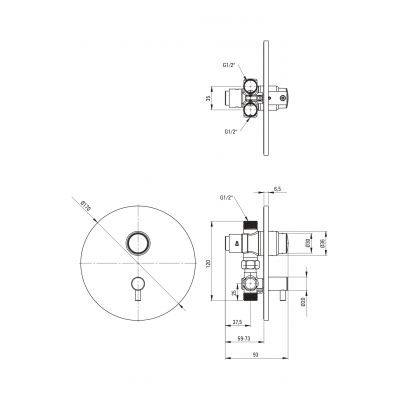 Deante Press bateria prysznicowa podtynkowa chrom BBH_048P