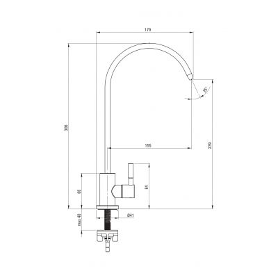 Deante wylewka do baterii BEZ_062F