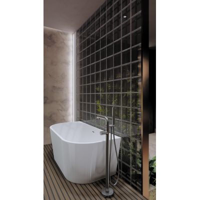 Deante Silia Hexa bateria wannowo-prysznicowa wolnostojąca stal szczotkowana BHS_F17M