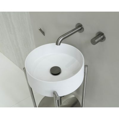 Deante Silia Hexa bateria umywalkowa podtynkowa stal BHS_F54L