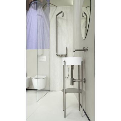 Deante Silia Hexa bateria umywalkowa podtynkowa stal BHS_F54L