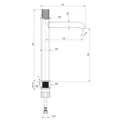 Deante Silia Hexa bateria umywalkowa stojąca złota BHS_R20K