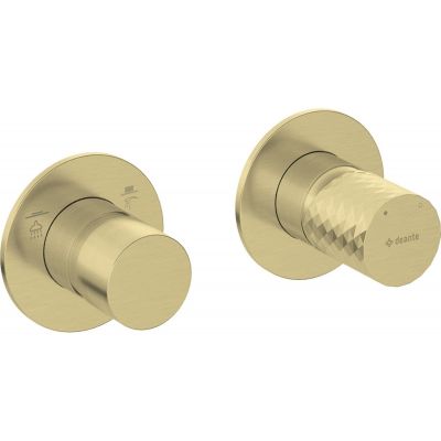 Deante Silia Hexa bateria wannowo-prysznicowa podtynkowa złota BHS_R46P