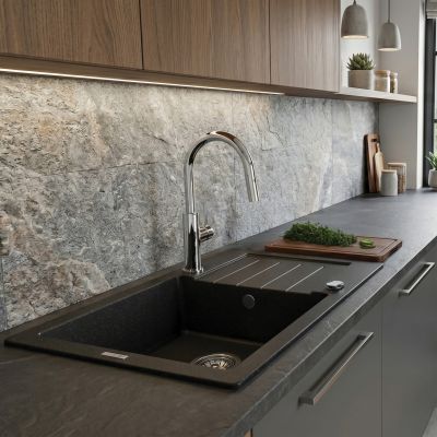 Deante Evora bateria kuchenna stojąca chrom BQJ_062M