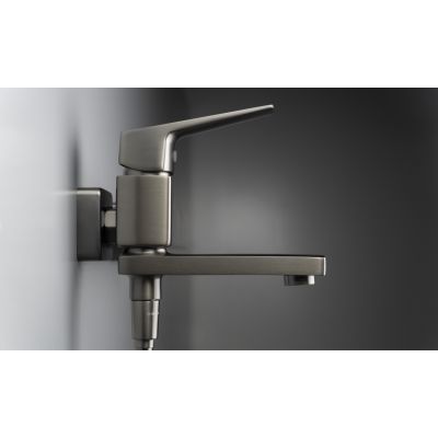 Deante Blur bateria wannowo-prysznicowa ścienna titanium BQL_D12M