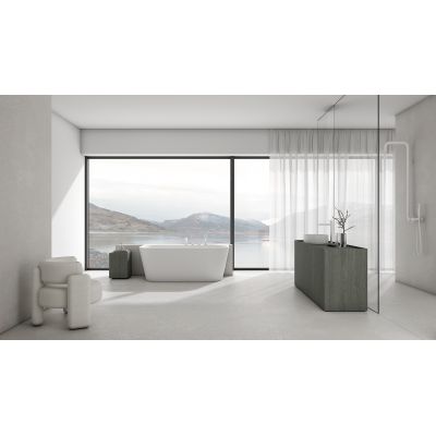 Deante Silia bateria wannowo-prysznicowa nawannowa biała BQS_A14M