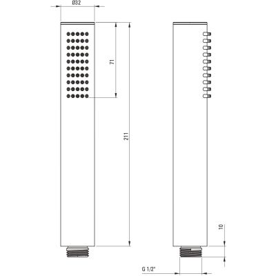 Deante Silia bateria prysznicowa ścienna biała BQS_A41M