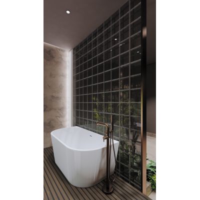 Deante Silia bateria wannowo-prysznicowa wolnostojąca brąz szczotkowany BQS_C17M