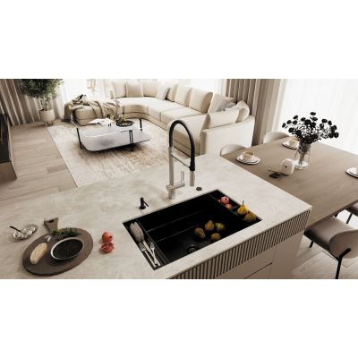 Deante Magnetic bateria kuchenna stojąca stal szczotkowana BRM_F75M