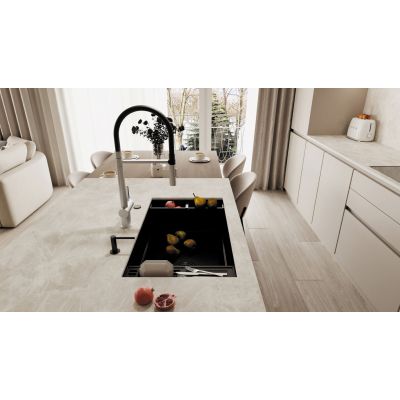 Deante Magnetic bateria kuchenna stojąca stal szczotkowana BRM_F75M