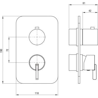 Deante Silia bateria wannowo-prysznicowa podtynkowa chrom BXY_0QSM