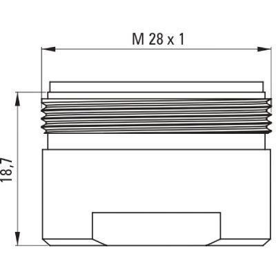Deante aerator do baterii wannowej M28 gwint zewnętrzny XDC00PCZ4